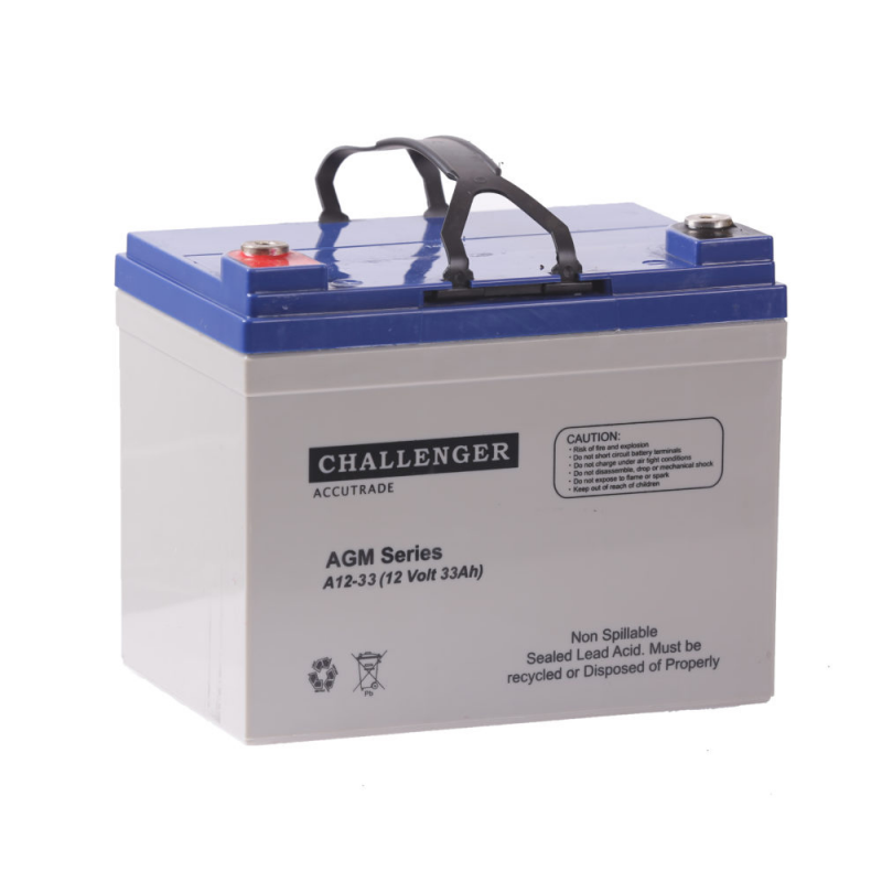 Акумуляторна батарея CHALLENGER А12-33, 12V 33Ah (195х130х159), Q1, ( VRLA AGM )