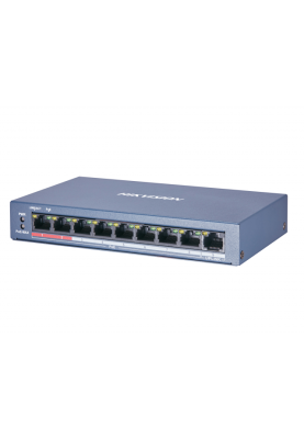 8 портовий POE комутатор Hikvision DS-3E0109P-E/M(B) 8xRJ45 (100M) PoE + 1x RJ45 (100M)