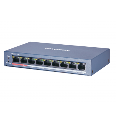 8 портовий POE комутатор Hikvision DS-3E0109P-E/M(B) 8xRJ45 (100M) PoE + 1x RJ45 (100M)