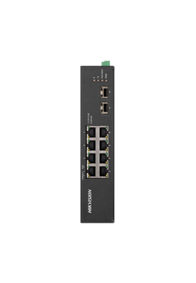 8-портовий некерований POE комутатор Hikvision DS-3T0510HP-E/HS, 6x (100Мбіт/с)PoE + 2x(100Мбіт/с) Hi-PoE +2x SFP (1000Мбіт/с)