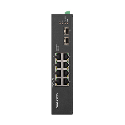 8-портовий некерований POE комутатор Hikvision DS-3T0510HP-E/HS, 6x (100Мбіт/с)PoE + 2x(100Мбіт/с) Hi-PoE +2x SFP (1000Мбіт/с)