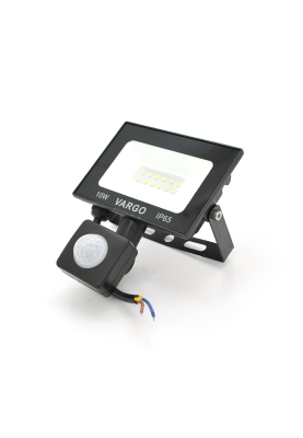 Прожектор LED з датчиком руху Vg-10W, IP65, 6500K, 2700Лм. Box