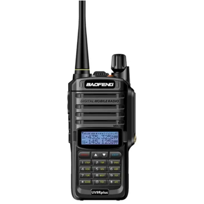 Бездротова рація Baofeng UV-9R Plus 8W, корпус пластмасс, частота VHF:136-174+UHF:400-470Mhz, Black, Box