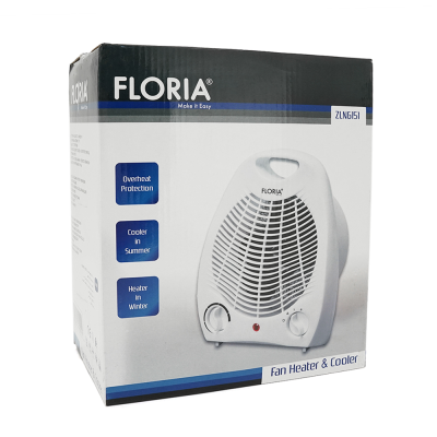 Тепловентилятор FLORIA ZLN6188, 3 режими Cold air/1000Вт/2000Вт, Box Тепловентилятор FLORIA ZLN6188, 3 режими Cold air/1000Вт/2000Вт, Box