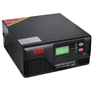 ДБЖ правильна синусоїда Елім Україна ПНК-12-600 (600W), 12V під зовнішній акумулятор, струм заряду 15-20А