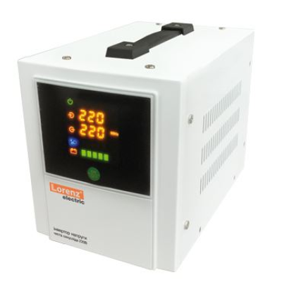 ДБЖ з правильною синусойдою Lorenz Electric ЛІ-1000С (700Вт), 12V під зовнішній АКБ, струм заряду 15A