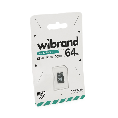 Карта пам'яті Wibrand microSDHC Class 10 UHS-I, 64GB