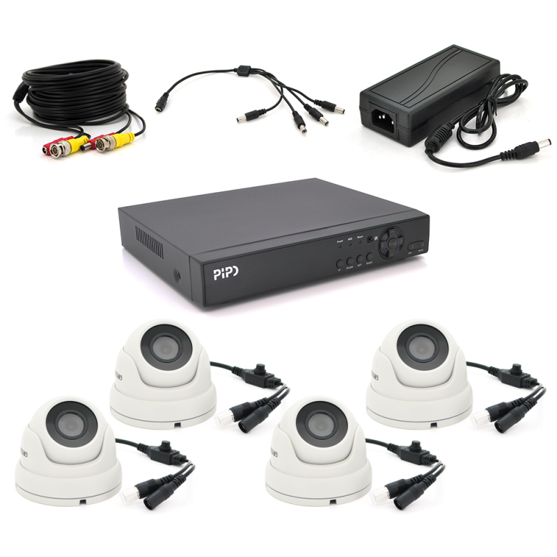 Комплект відеоспостереження Outdoor/Indoor AHD 011-4-5MP PiPo+ GreenWave (Xmeye)
