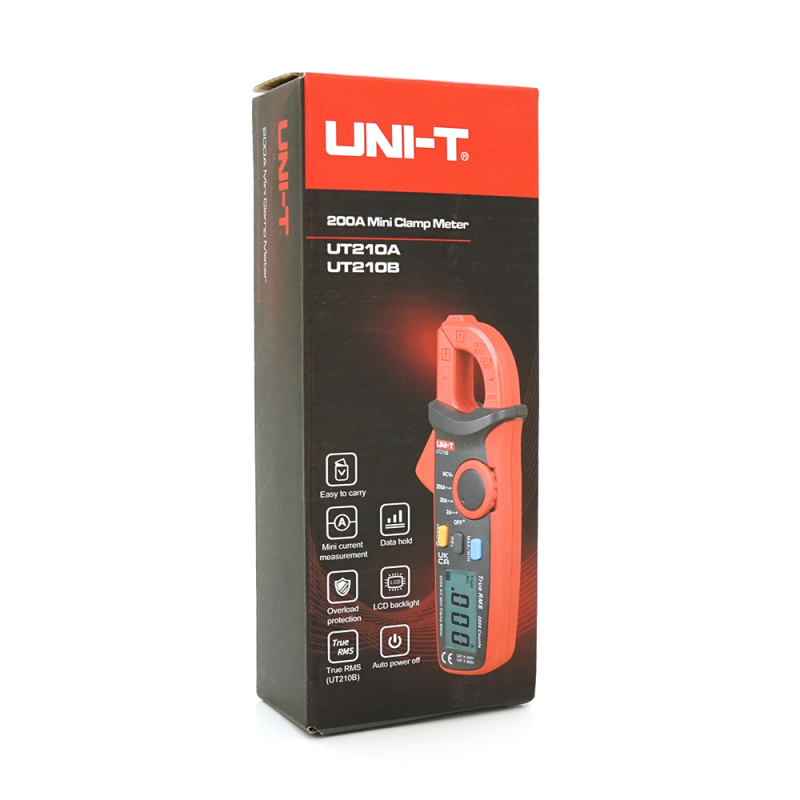 Мультиметр UNI-T UT210B Вимірювання: A(AC), NCV. Функції: Data Hold, REL, Max/Min.