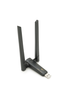 Бездротовий мережний адаптер Wi-Fi-USB Merlion LV-UAC21, RTL8811CU, з 2-ма антенами 10см, 802.11 a/b/g/n, 600MB, 2.4 GHz, Blister Q50