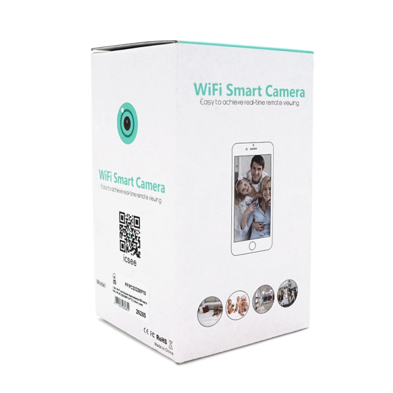 2 Мп Wi-Fi внутрішня відеокамера SD/карта PiPo PP-IPC20D2MP10 PTZ 2.8mm icsee