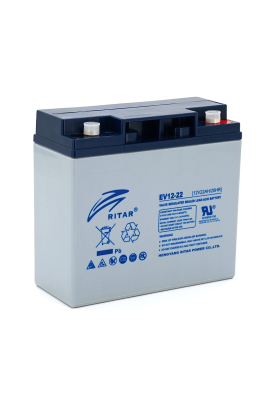 Тягова акумуляторна батарея RITAR EV12-22,12V 22Ah, M5 ( 181 х 77 х 170 ), Q4
