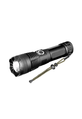 Ліхтар ручний Voltronic XHP50, 1LED Cree XHP50.2, 19W, 5 режими, ZOOM,26650/5000mah/3xААА, Black, IP40, кабель USB-micro, 170х40х35мм, BOX
