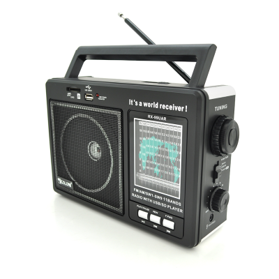 Радіоприймач GOLON RX99UAR, 5W, AM/FM радіо, Входи SD, USB,живлення від 220+АКБ+4*LR20, корпус пластмас, Black, BOX
