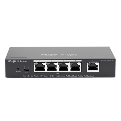 5-портовий гігабітний інтелектуальний POE комутатор Ruijie RG-ES205GC-P