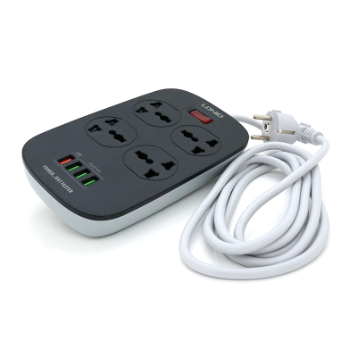 Мережевий фільтр LDNIO SC4407, 4 Розетки + 4 USB, 2 м, перетин 3х0,75мм, White, Box Мережевий фільтр LDNIO SC4407, 4 Розетки + 4 USB, 2 м, перетин 3х0,75мм, White, Box