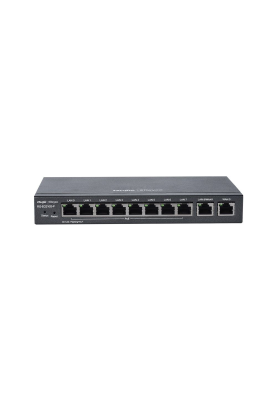 Маршрутизатор серії Ruijie Reyee RG-EG210G-P, 10 портів 1000M Base-T, 8 портів PoE, 202×107×28 мм