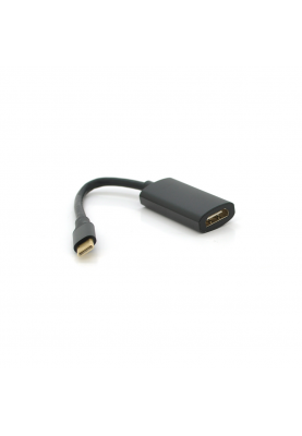 Конвертер Type-C (тато) / HDMI (мама), 15cm, круглий, Black-gray