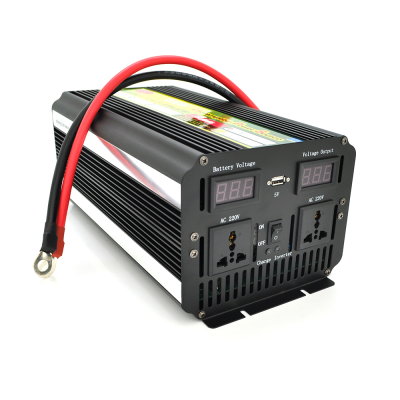 Інвертор напруги Voltronic Wm-7200 (4300Вт) + Charge 20A, 12/220 з апроксимованою синусоїдою, 2 універсальні розетки + USB, клем