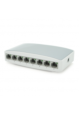 Комутатор Gigabit Ethernet ONV-H3008S у пластиковому корпусі, 8*1000Мб портів, 5В 1Ач, 140х78х32