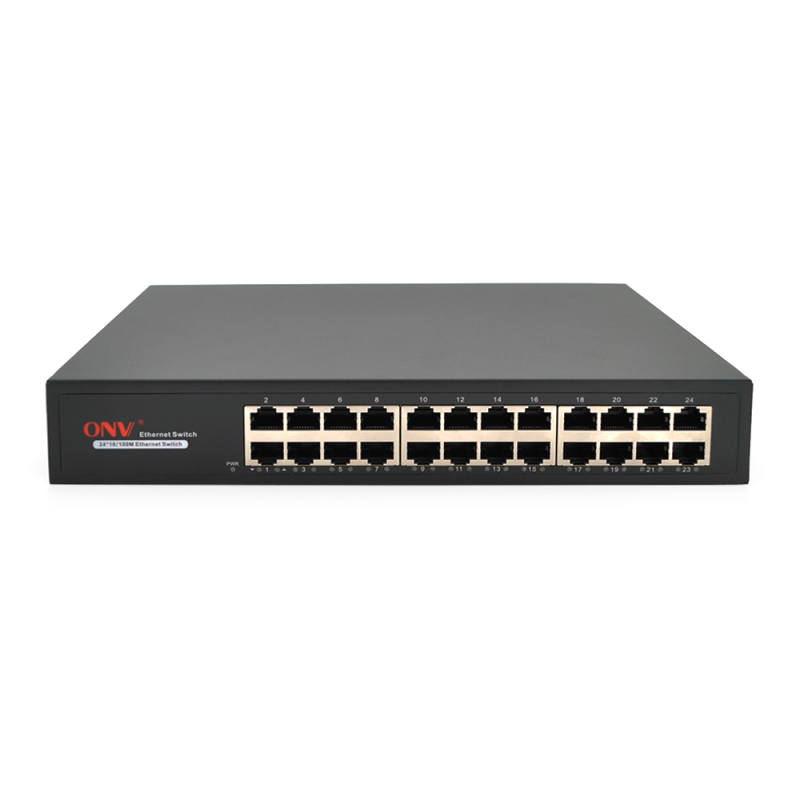 Комутатор Ethernet ONV-H1024 у металевому корпусі, 24*100Мб портів, 270х181х44.5 мм