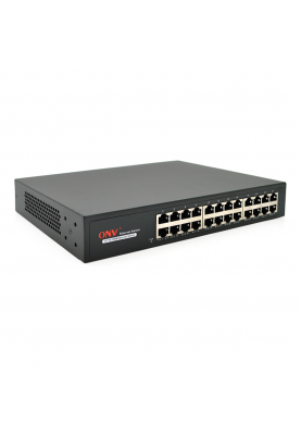 Комутатор Ethernet ONV-H1024 у металевому корпусі, 24*100Мб портів, 270х181х44.5 мм