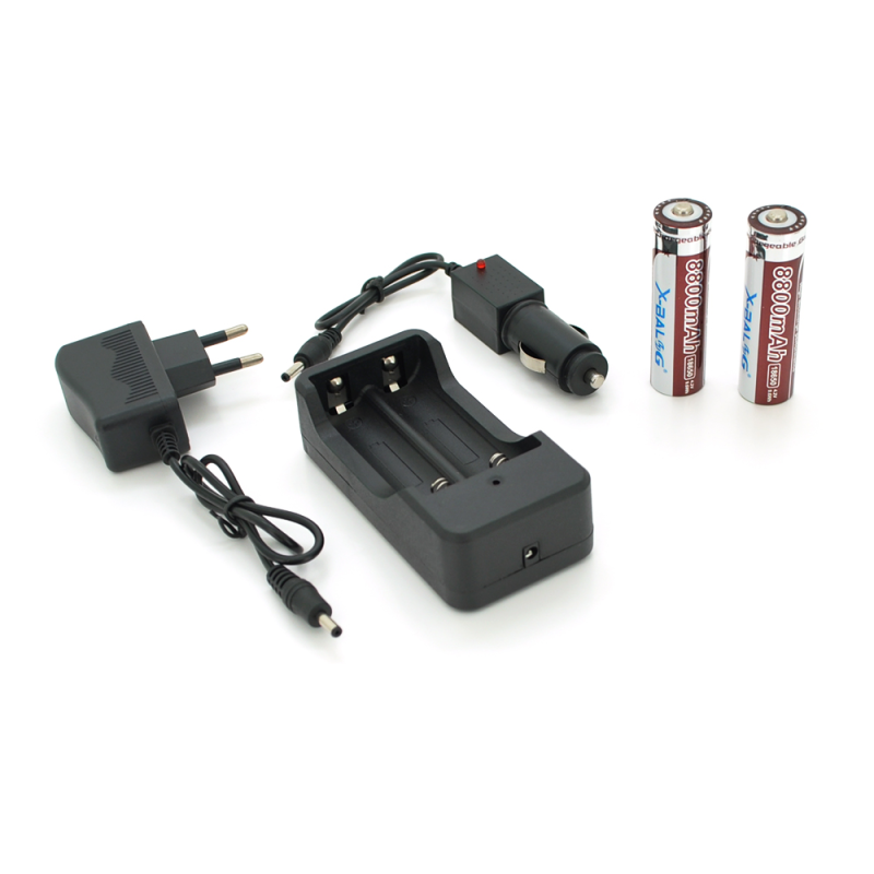 Ліхтарик Bailong P08-P50, Cree XML-T, 5 реж., корпус-алюміній, водостійкий, ударостійкий, 2*18650 ак-тор, АЗУ, СЗУ, BOX