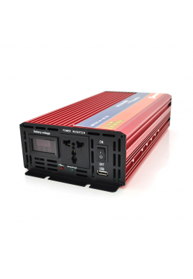 Інвертор напруги NV-4000(2000Вт)+LCD, 12/220V, approximated, 1 універсальна розетка, клем, Box