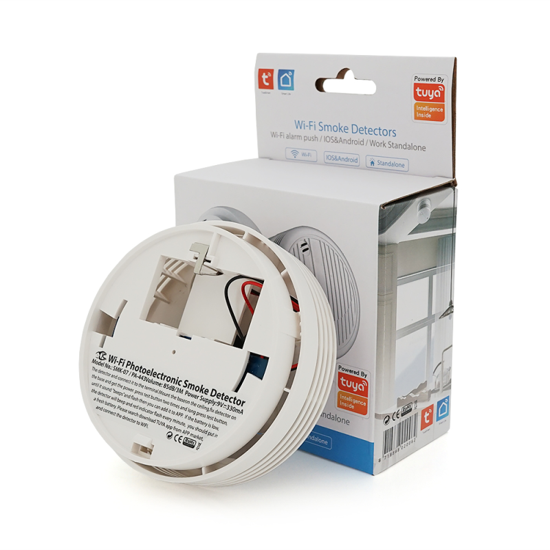 Автономний WiFi датчик диму з сиреною YOSO Dsmoke WIFI-01 TUYA живлення Крона1 шт.