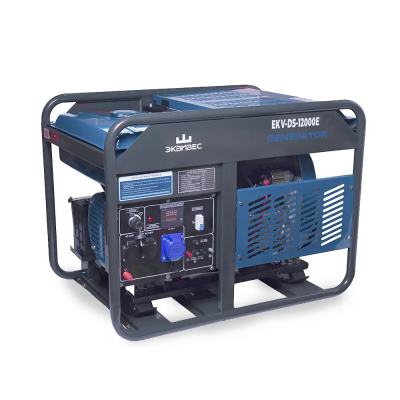 Генератор ДИЗЕЛЬНИЙ EKV-DS-12000E 10кВт (12KVA), однофазний, 220В, 50Hz, об'єм 35л