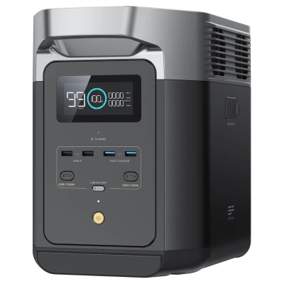Портативна зарядна станція EcoFlow DELTA 2 (ємність 1024 Вт·ч), 3000 циклів, потужність 1800 Вт (пікова 2700 Вт), 400*211*281 мм, вага 12кг