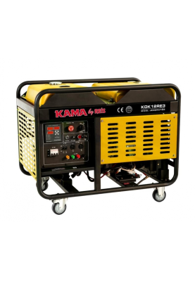 Генератор дизельний KDK12RE3, трехфазный 230/400V, 50Hz, 12KVA, об'єм 34л