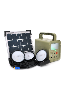 Портативный фонарь BRAZZERS BRPF-CF42/5, Solar panel 5W, LiFePO4 - 42Wh, DC: 3.2V, USB:: 1x5V/2A, 3x6W Led лампы 3м, 9W встроенный фонарь, BOX, Q8