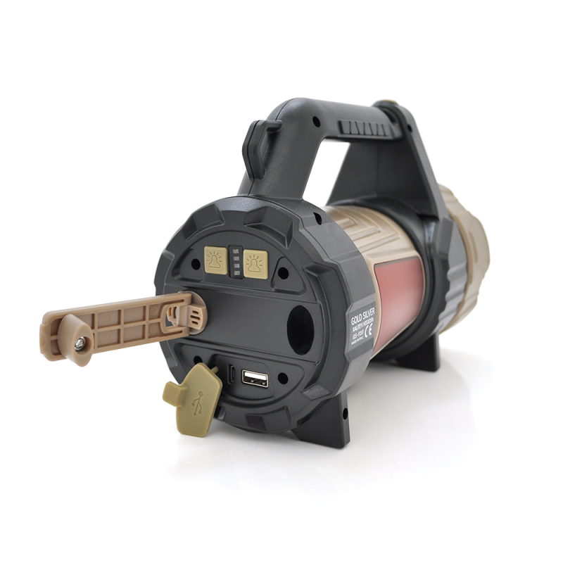 Ліхтар переносний GS910, 4 режими, вбудований аккум, корпус пластмас, роз'єм USB+micro, Box