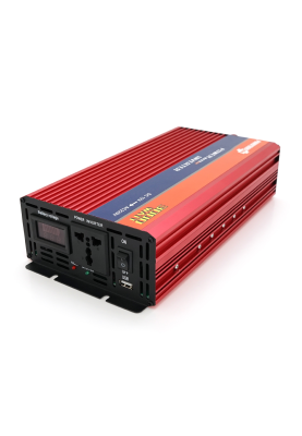Інвертор напруги NV-3000(1600Вт)+LCD, 12/220V, approximated, 1 універсальна розетка, клеми, Box