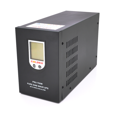 ДБЖ з правильною синусоїдою PSW-Coldex-1000VA (700W), 12V під зовнішню батарею, струм заряду 10A+ wireless alarm