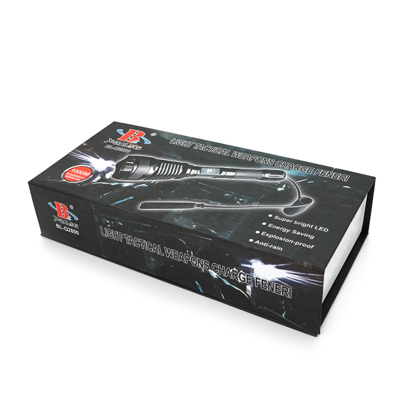 Ліхтар підствольний Bailong BL-Q2800, 1LED Cree XML-T6, 6W, змінне скло жовтий/червоний/зелений, кабель з кнопкою, 2х18650/8800mah, Black, IP56, СЗУ+АЗУ, 245х55х30мм, BOX