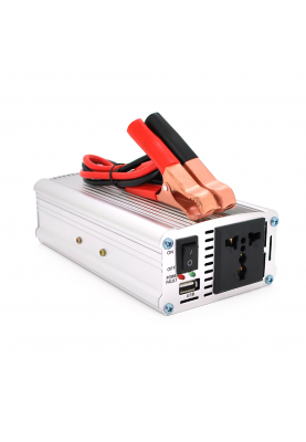 Інвертор напруги Himastar1000W (DC:500W), 12/220V з апроксимованою синусоїдою, 1 універсальна розетка, 1*USB (DC:5V/2.4A), клеми+затискачі, Q40