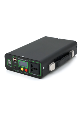 Портативний PowerBank KY-256WH, 220V/20A, 1*AC/220V+1*DC/12V+2*USB/5V, LED + перехідник