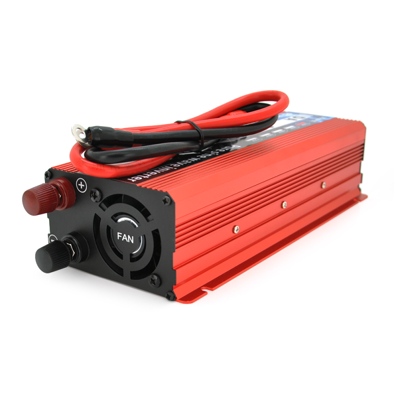 Інвертор напруги DA-2200M (DC:1100W), 12/220V з апроксимованою синусоїдою, 1 універсальна розетка, клемні дроти, Q10