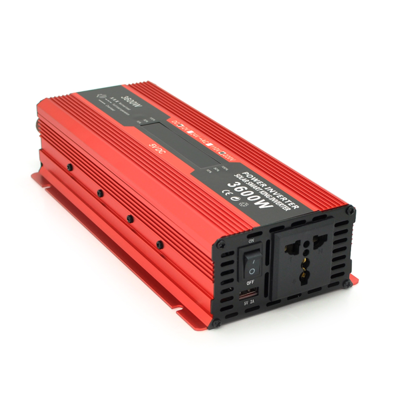 Інвертор напруги Voltronic, 3600W(1800W), 12/220V, з апроксимованою синусоїдою, 1 універсальна розетка, 1 USB, крокодили, BOX