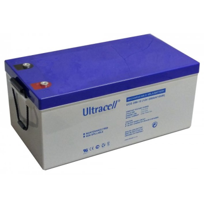 Акумуляторна батарея Ultracell UCG250-12  GEL 12 V 250 Ah  (522 x 240 x 224) White Q1/24