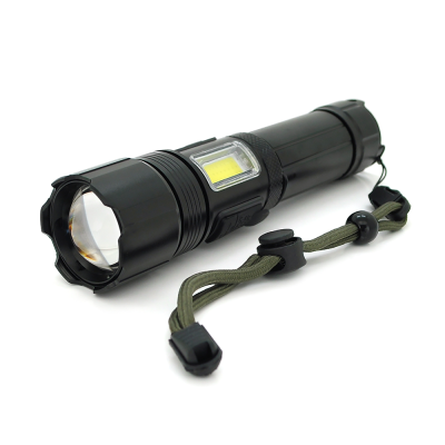 Ліхтар ручний Voltronic XHP70-XST1821, 1LED Cree XHP50.2, 19W, бічний світлодіод, 7 режими, ZOOM,18650/ААА /2600mah, Black, IP40, кабель USB-micro, 170х42х32м