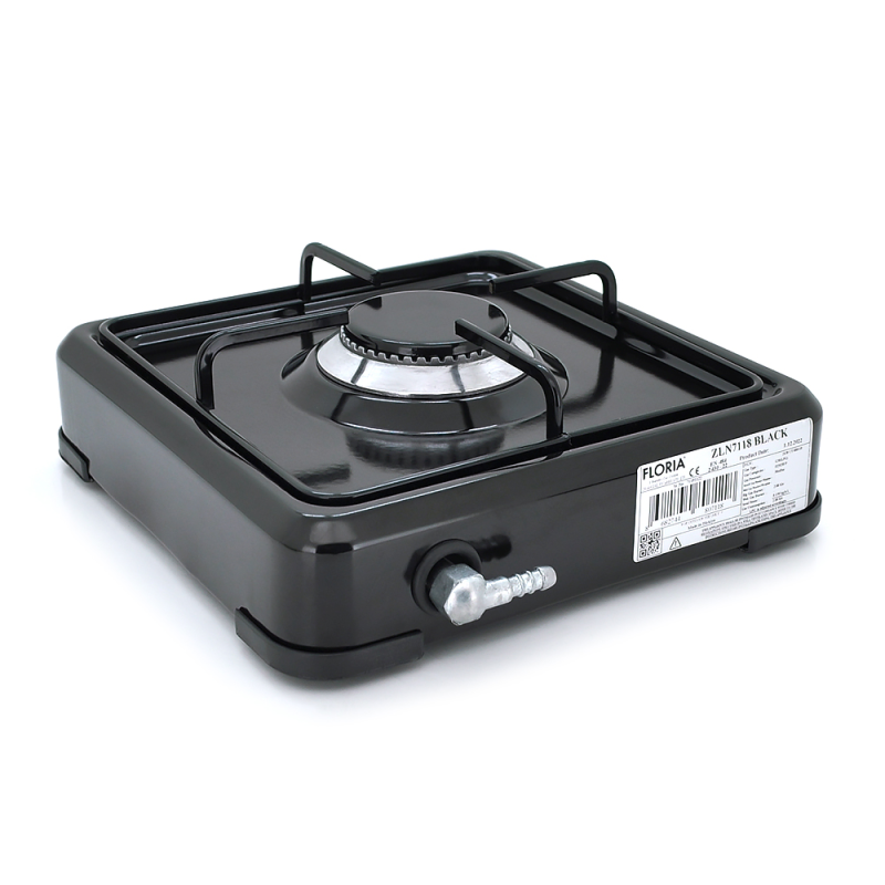 Газова плита Floria ZLN7118, 1 комфорка, Black