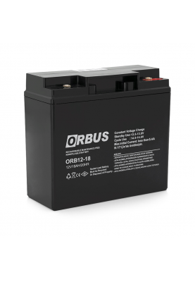 Акумуляторна батарея ORBUS  ORB1218 AGM 12V 18 Ah  (180 x76x167) 5 kg Q4/192