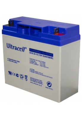 Акумуляторна батарея Ultracell UL22-12 GEL 12V 20 Ah  (182x 77 x 168) White Q1/230