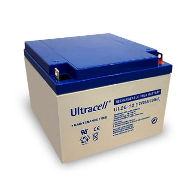 Акумуляторна батарея Ultracell UL26-12 AGM 12V 26 Ah  (167x 175 x 125) White Q1/180