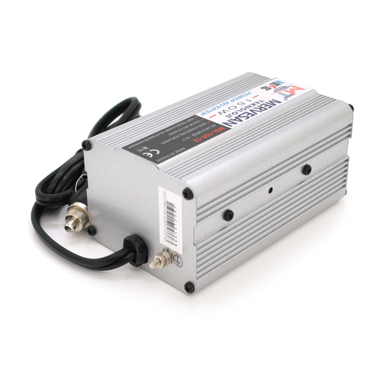 Інвертор напруги MSI-15012 ((150W)), 12/220V, approximated, 1Shuko, USB, клеми + затискачі, Box, Q24