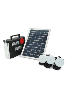 Переносний ліхтар SilverTools ST-1980+ Solar, 2 режими, Радіо+ Bluetooth колонка, вбудований аккум, 3 лампочки 3W, USB вихід, Black, Box