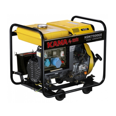 Генератор дизельний KDK7500CE, 6.9KVA, однофазний 230V, об'єм 12,5л